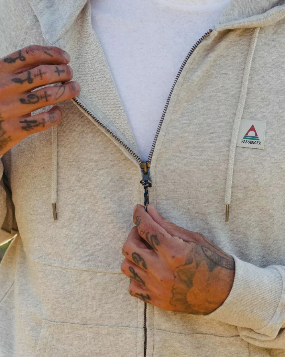 Passenger Heritage Full Zip Recycled Cotton Hoodie