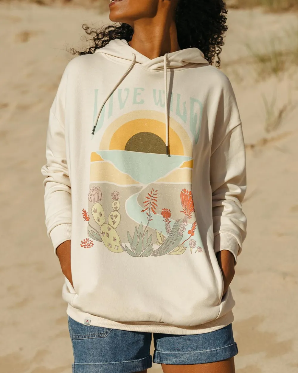 Women Passenger Live Wild Recycled Cotton Oversized Hoodie