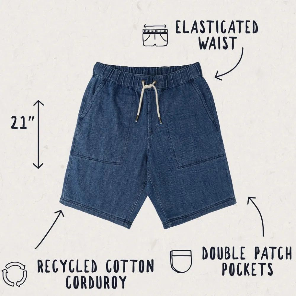 Floris van Bommel Pine Recycled Cotton Cord Shorts