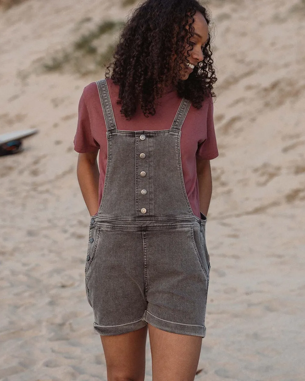 Women Passenger Riverside Denim Short Dungarees